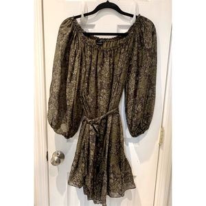 Floral mini off shoulder dress